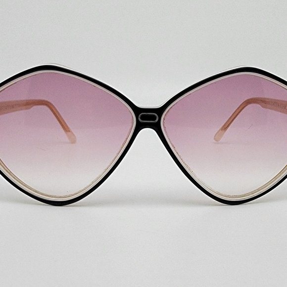 Balenciaga 2406 Black White Crystal Frame Pink Gradient Lens Sunglasses France - Picture 2 of 14